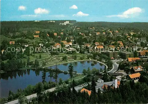 Hahnenklee Bockswiese Harz Kurort See Fliegeraufnahme Hahnenklee Bockswiese Kat. Goslar