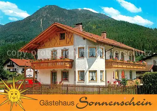 Garmisch Partenkirchen Gaestehaus Sonnenschein Garmisch Partenkirchen Kat. Garmisch Partenkirchen