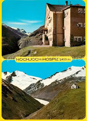 Hochjochhospiz mit Finailspitze Weisskugel Hintereisferner Langtauferer Spitzen oetztaler Alpen Hochjochhospiz