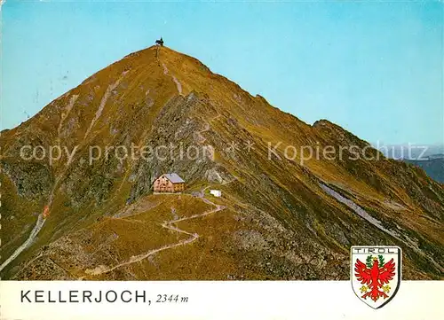 Kellerjoch Gipfelblick mit Kellerjochhaus Fliegeraufnahme Kellerjoch Kat. Schwaz