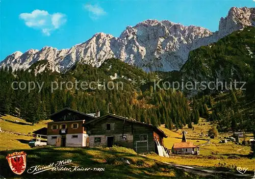 Kaindlhuette Wilder Kaiser Kaindlhuette Kat. Wildermieming