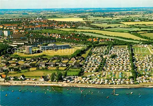 Neustadt Holstein Fliegeraufnahme Camping am Strande Neustadt Holstein Kat. Neustadt in Holstein