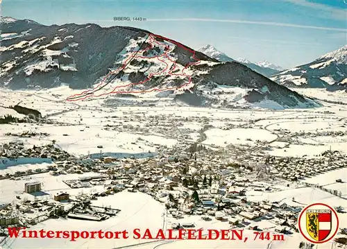 Saalfelden Steinernes Meer Fliegeraufnahme Winterpanorama Biberg Saalfelden Steinernes