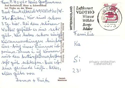 Senkelteich Bad Fliegeraufnahme Haus Grossmann Senkelteich Bad Kat. Vlotho