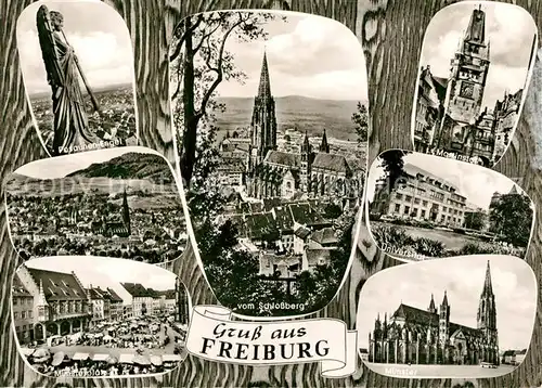 AK / Ansichtskarte Freiburg Breisgau Posaunen Engel Universitaet Muenster Freiburg Breisgau Kat. Freiburg im Breisgau