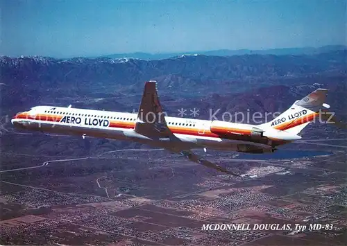 Flugzeuge Zivil Aero Lloyd McDonnell Douglas Typ MD 83 Flugzeuge Zivil Kat. Airplanes Avions