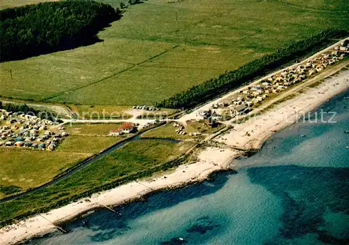 Eckernfoerde Campingplatz Fischleger Strand Ostsee Fliegeraufnahme Stueckzahlkarte Eckernfoerde Kat. Eckernfoerde