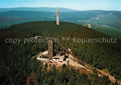 Braunlage Wurmbergbaude und Sender Fliegeraufnahme Braunlage Kat. Braunlage Harz