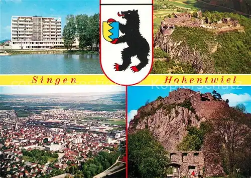 AK / Ansichtskarte Singen Hohentwiel Haus Landerer Festungsruine Eugenstor  Singen Hohentwiel Kat. Singen (Hohentwiel)