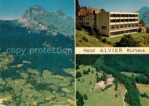 Oberschan Hotel Alvier Kurhaus Fliegeraufnahme Oberschan Kat. Oberschan