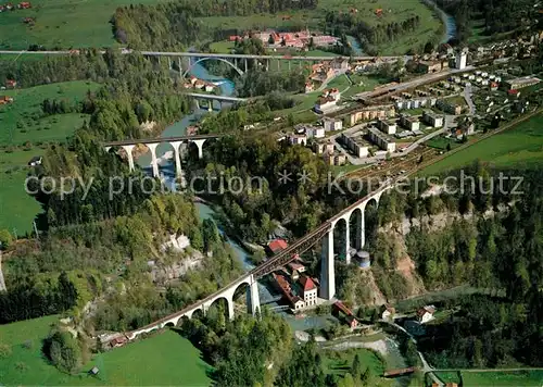 St Gallen SG Fliegeraufnahme Sitterbruecken Sitterviadukt St. Gallen Kat. St Gallen