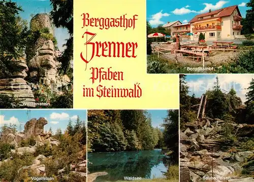 Pfaben Berggasthof Zrenner Weissenstein Vogelfelsen Waldsee Saubadfelsen Pfaben Kat. Erbendorf