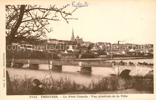 Treguier Cotes d Armor Le Pont Canada Vue generale de la Ville Treguier Cotes d Armor Kat. Treguier