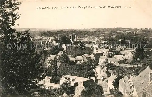 Lannion Vue generale prise de Brelevenez Lannion Kat. Lannion