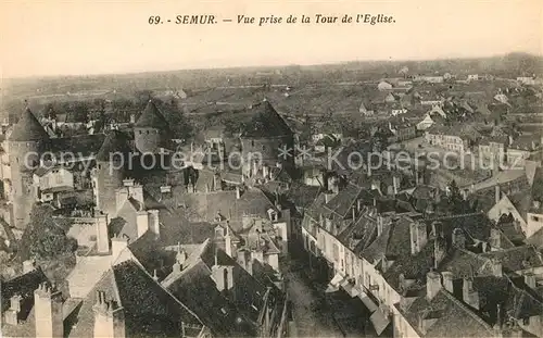 Semur en Auxois Vue prise de la Tour de Eglise Semur en Auxois Kat. Semur en Auxois