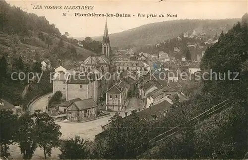 Plombieres les Bains Vosges Vue prise du Nord et Cathedrale Plombieres les Bains Kat. Plombieres les Bains