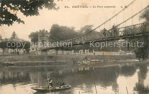 Creteil Le Pont suspendu Creteil Kat. Creteil