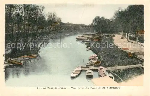 Champigny Marne Vue prise du Pont Champigny Marne Kat. Champigny