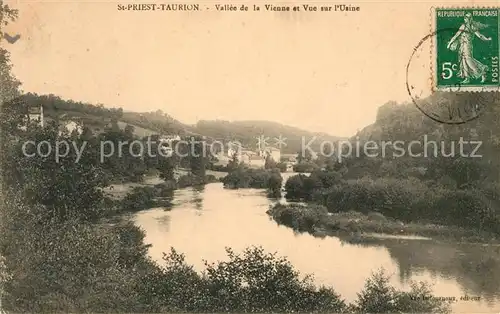 Saint Priest Taurion Vallee de la Vienne et Vue sur l Usine Saint Priest Taurion Kat. Saint Priest Taurion