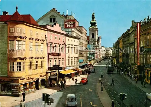 AK / Ansichtskarte Linz Donau Landstrasse Blick vom Taubenmarkt Linz Donau Kat. Linz