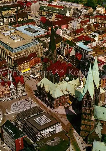 AK / Ansichtskarte Bremen Blick auf den Marktplatz Kirche Fliegeraufnahme Bremen Kat. Bremen