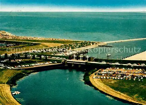 AK / Ansichtskarte Schillig Nordseebad Schleuse Fliegeraufnahme Schillig Kat. Horumersiel Wangerland