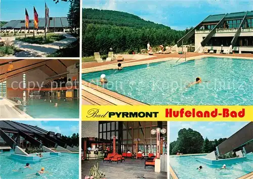 AK / Ansichtskarte Bad Pyrmont Hufeland Bad Sole Hallenbad Freibad Bad Pyrmont Kat. Bad Pyrmont