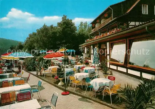 AK / Ansichtskarte Bad Sooden Allendorf Berggasthof Ahrenberg Terrasse Bad Sooden Allendorf Kat. Bad Sooden Allendorf