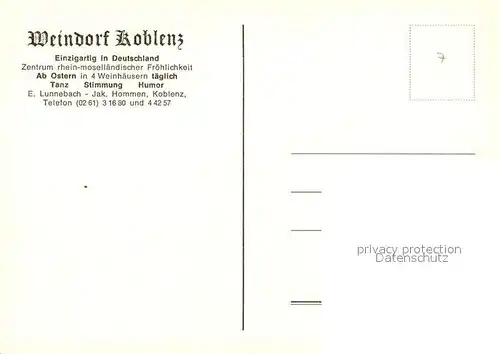 AK / Ansichtskarte Koblenz Rhein Weindorf Weinfest Koblenz Rhein Kat. Koblenz