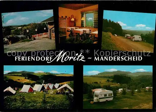 AK / Ansichtskarte Manderscheid Eifel Feriendorf Moritz Campingplatz Landschaftspanorama Manderscheid Eifel Kat. Manderscheid