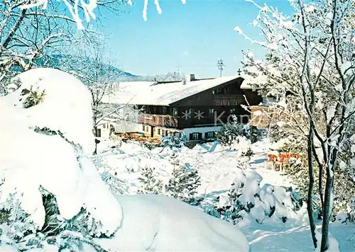 AK / Ansichtskarte Winkl Fischbachau Cafe Winklstueberl im Winter Winkl Fischbachau Kat. Fischbachau