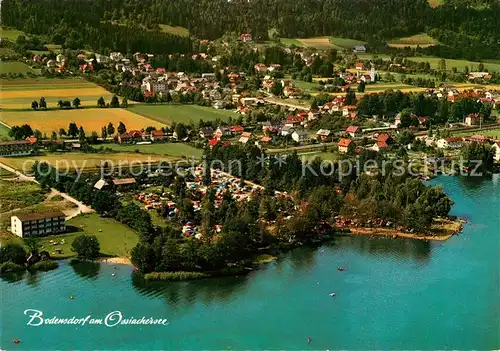 AK / Ansichtskarte Bodensdorf Ossiacher See Fliegeraufnahme Camping Glaser Bodensdorf Ossiacher See
