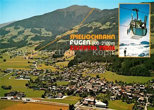 AK / Ansichtskarte Fuegen Fliegeraufnahme Spieljochbahn  Fuegen Kat. Fuegen Zillertal