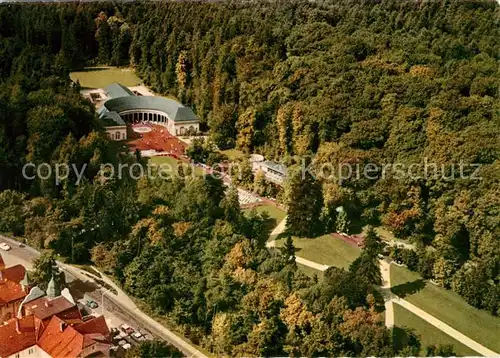 AK / Ansichtskarte Wildungen Bad Fliegeraufnahme Kurpark Parkcafe Wandelhalle Wildungen Bad Kat. Bad Wildungen