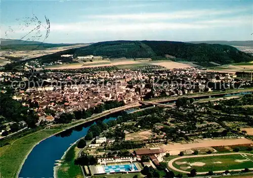 AK / Ansichtskarte Hoexter Weser Fliegeraufnahme Hoexter Weser Kat. Hoexter