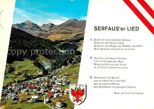 AK / Ansichtskarte Serfaus Tirol Fliegeraufnahme Serfaus Tirol Kat. Serfaus