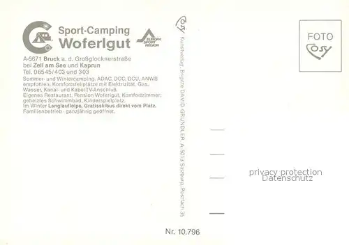 AK / Ansichtskarte Bruck Grossglocknerstrasse Camping Woferlgut Zell am See Bruck Kat. Bruck an der Grossglocknerstrasse