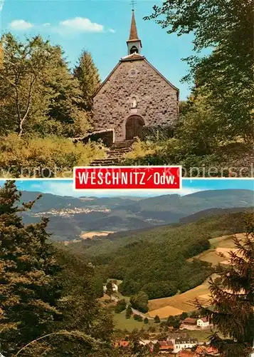 AK / Ansichtskarte Weschnitz Blick von der Walburgiskapelle nach Lindenfels Odenwald Weschnitz Kat. Fuerth