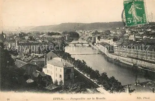AK / Ansichtskarte Epinal Vosges Perspective sur la Moselle Epinal Vosges Kat. Epinal