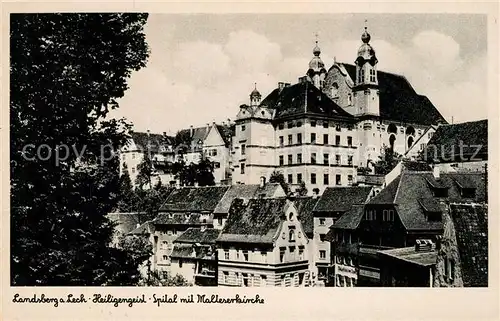 AK / Ansichtskarte Landsberg Lech Heiligengeist Spital mit Malteserkirche Landsberg Lech Kat. Landsberg am Lech