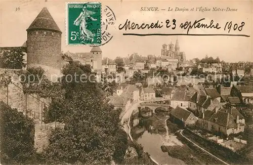 AK / Ansichtskarte Semur en Auxois Le Donjon et Eglise Notre Dame Semur en Auxois Kat. Semur en Auxois