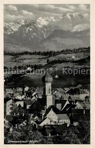 AK / Ansichtskarte Immenstadt Allgaeu mit Kirche und Daumengruppe Immenstadt Allgaeu Kat. Immenstadt i.Allgaeu
