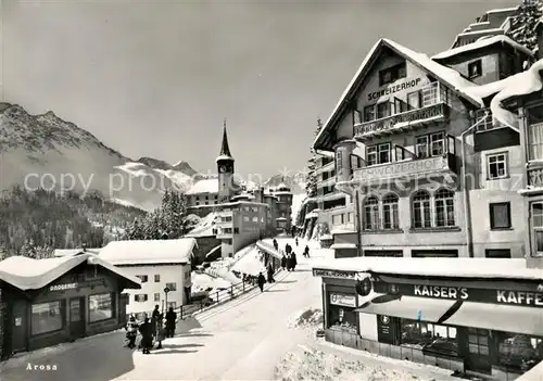 AK / Ansichtskarte Arosa GR Kaisers Kaffee Winter Arosa Kat. Arosa