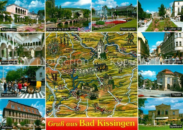 AK / Ansichtskarte Bad Kissingen Spielbank Theater Ludwigstrasse Martin