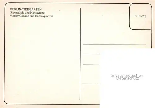 AK / Ansichtskarte Tiergarten Berlin Fliegeraufnahme Siegessaeule Hansaviertel Tiergarten Berlin Kat. Berlin