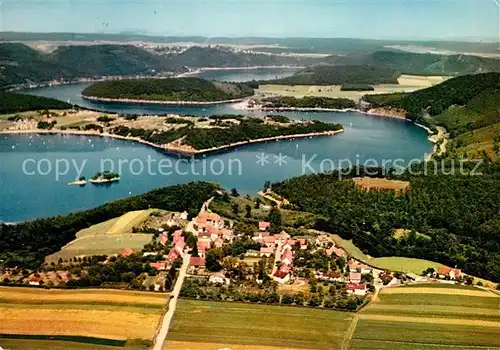 AK / Ansichtskarte Edertalsperre Fliegeraufnahme Edertalsperre