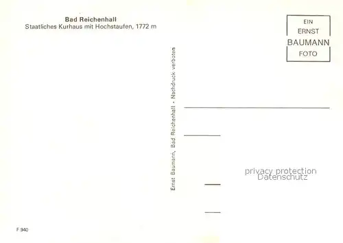 AK / Ansichtskarte Bad Reichenhall Staatliches Kurhaus mit Hochstaufen Chiemgauer Alpen Bad Reichenhall Kat. Bad Reichenhall