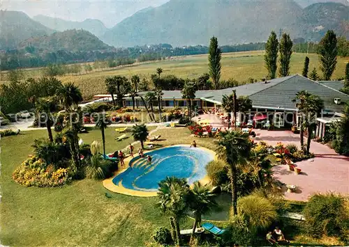 AK / Ansichtskarte Losone Paradiso di vacanze Motel Swimming Pool veduta aerea Losone Kat. Losone