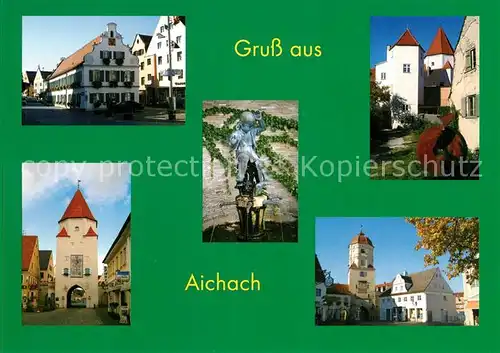 AK / Ansichtskarte Aichach Unteres Tor Stadtansichten Denkmal Aichach Kat. Aichach