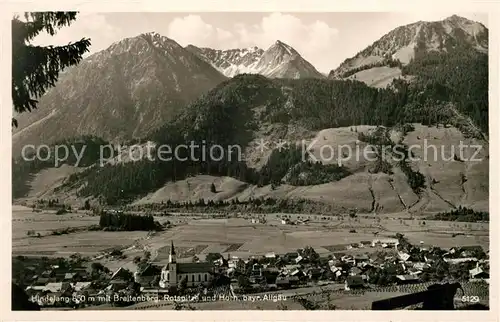AK / Ansichtskarte Hindelang mit Breitenberg Rotspitze und Horn Hindelang Kat. Bad Hindelang